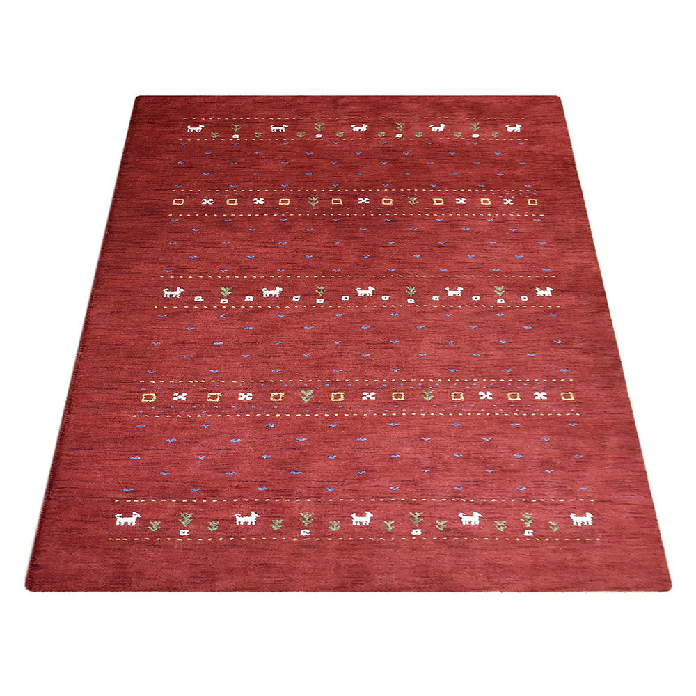 Handmade Wool Rug – Minimalist Patterned Style