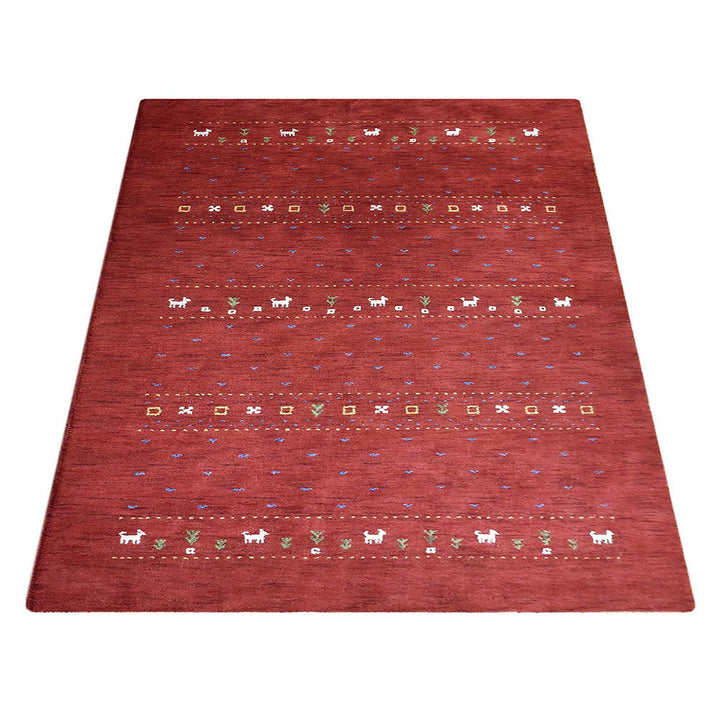 Handmade Wool Rug – Minimalist Patterned Style