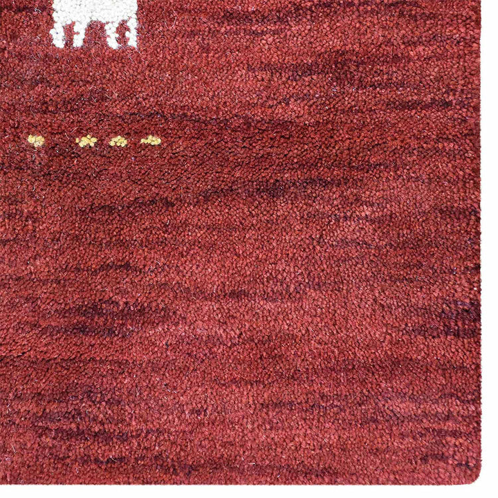 Handmade Wool Rug – Minimalist Patterned Style