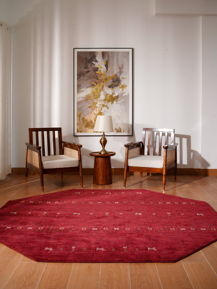 Handmade Wool Rug – Minimalist Patterned Style