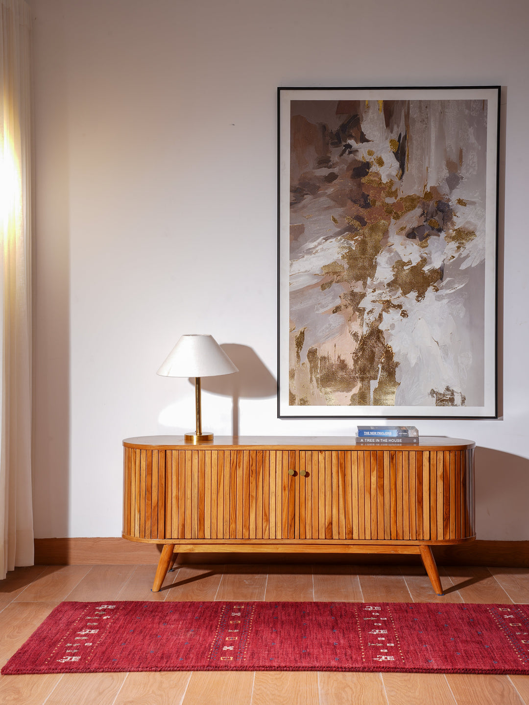 Handmade Wool Rug – Minimalist Patterned Style