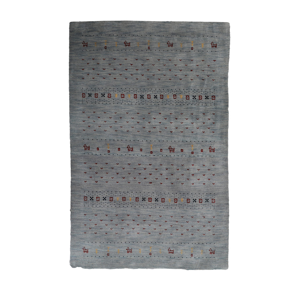 Handmade Wool Rug – Minimalist Patterned Style