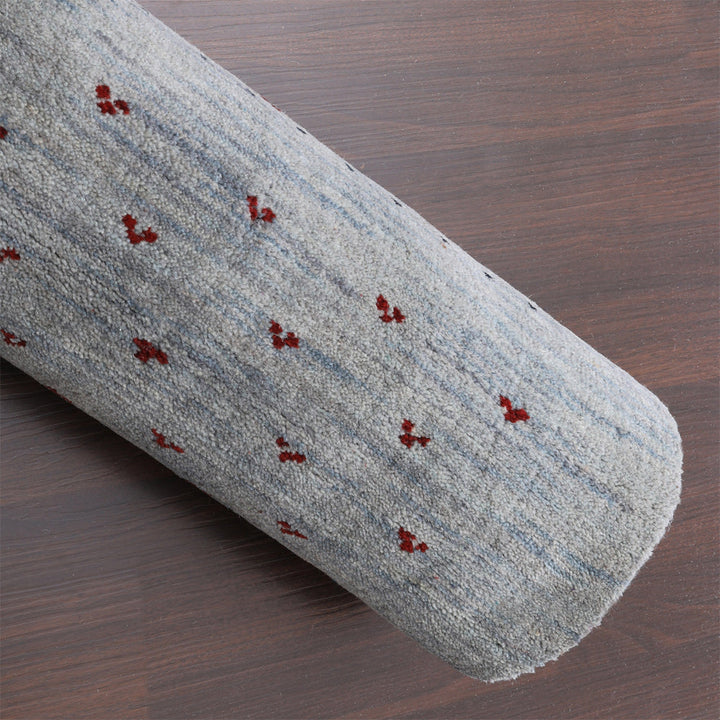 Handmade Wool Rug – Minimalist Patterned Style