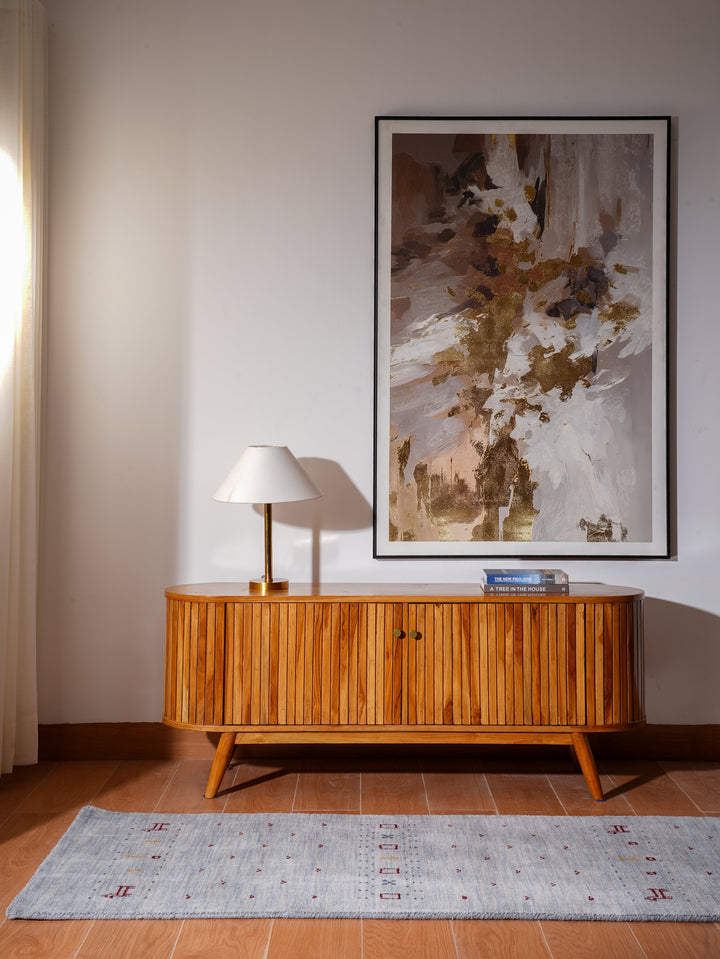Handmade Wool Rug – Minimalist Patterned Style