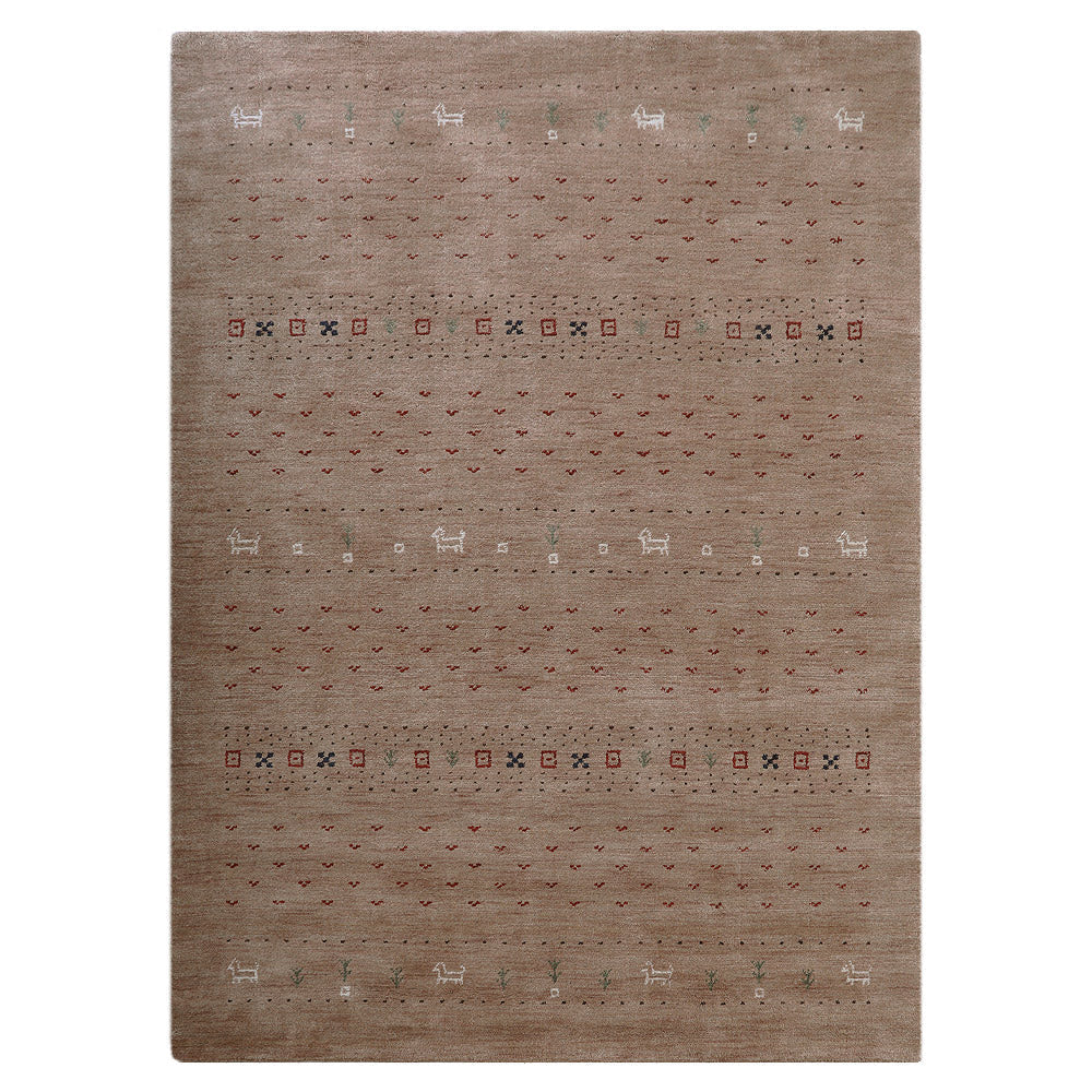 Handmade Wool Rug – Minimalist Patterned Style