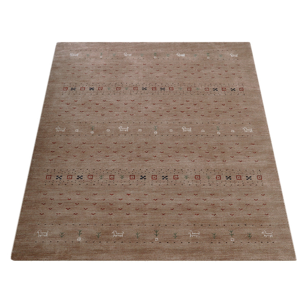 Handmade Wool Rug – Minimalist Patterned Style
