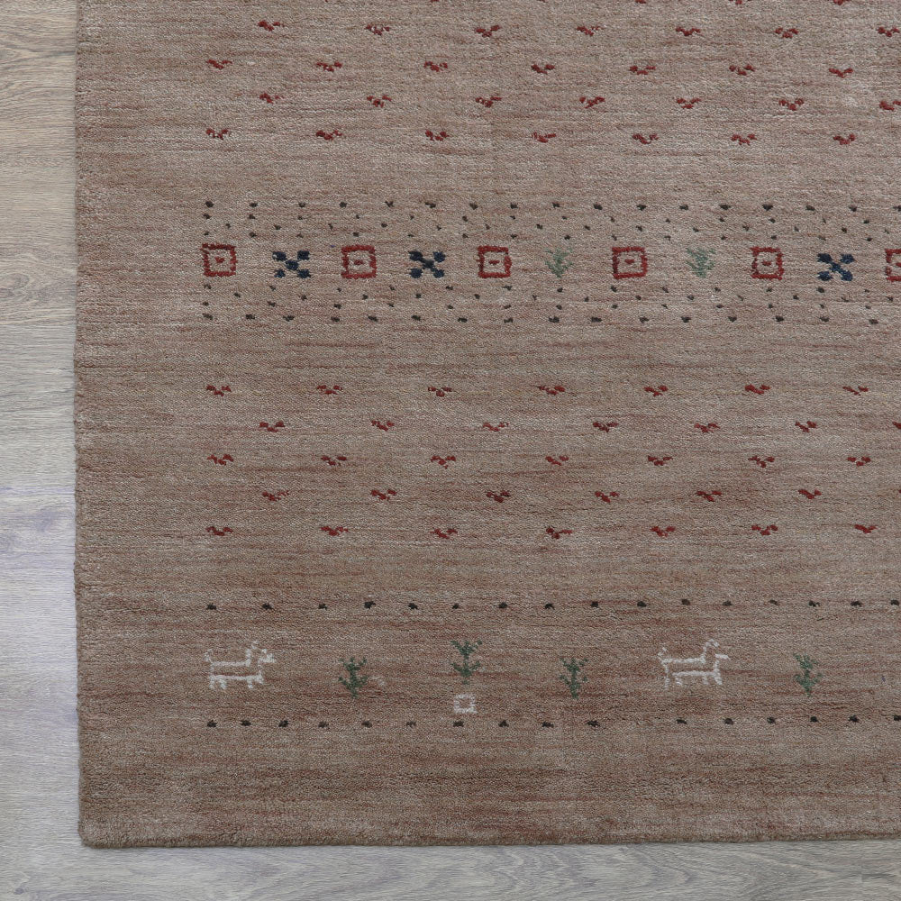 Handmade Wool Rug – Minimalist Patterned Style