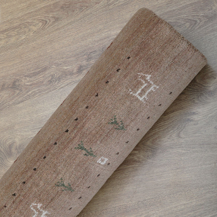Handmade Wool Rug – Minimalist Patterned Style