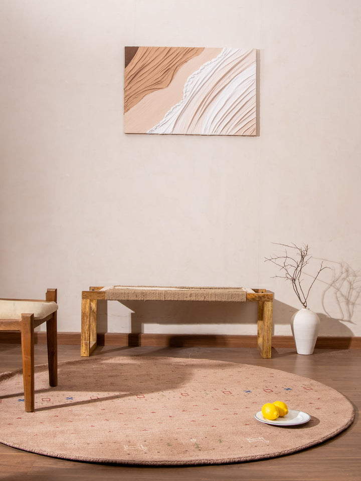 Handmade Wool Rug – Minimalist Patterned Style