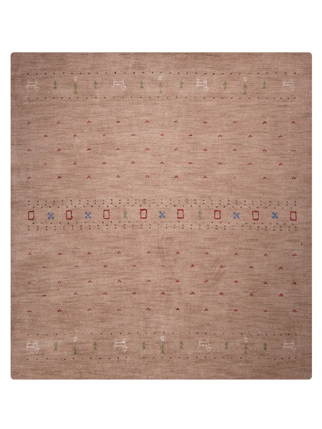 Handmade Wool Rug – Minimalist Patterned Style