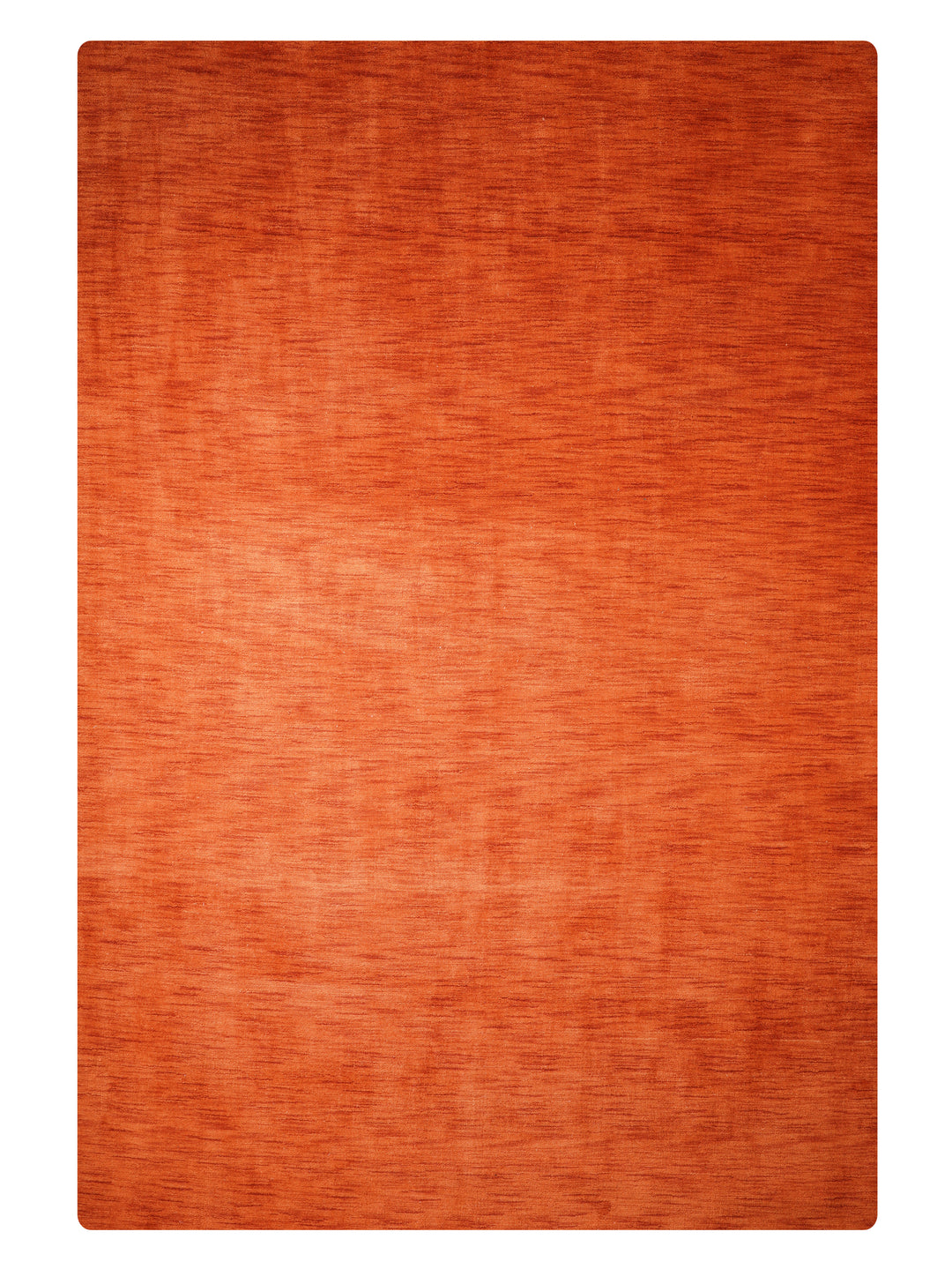 Light Red Solid Hand-Knotted Wool Rug