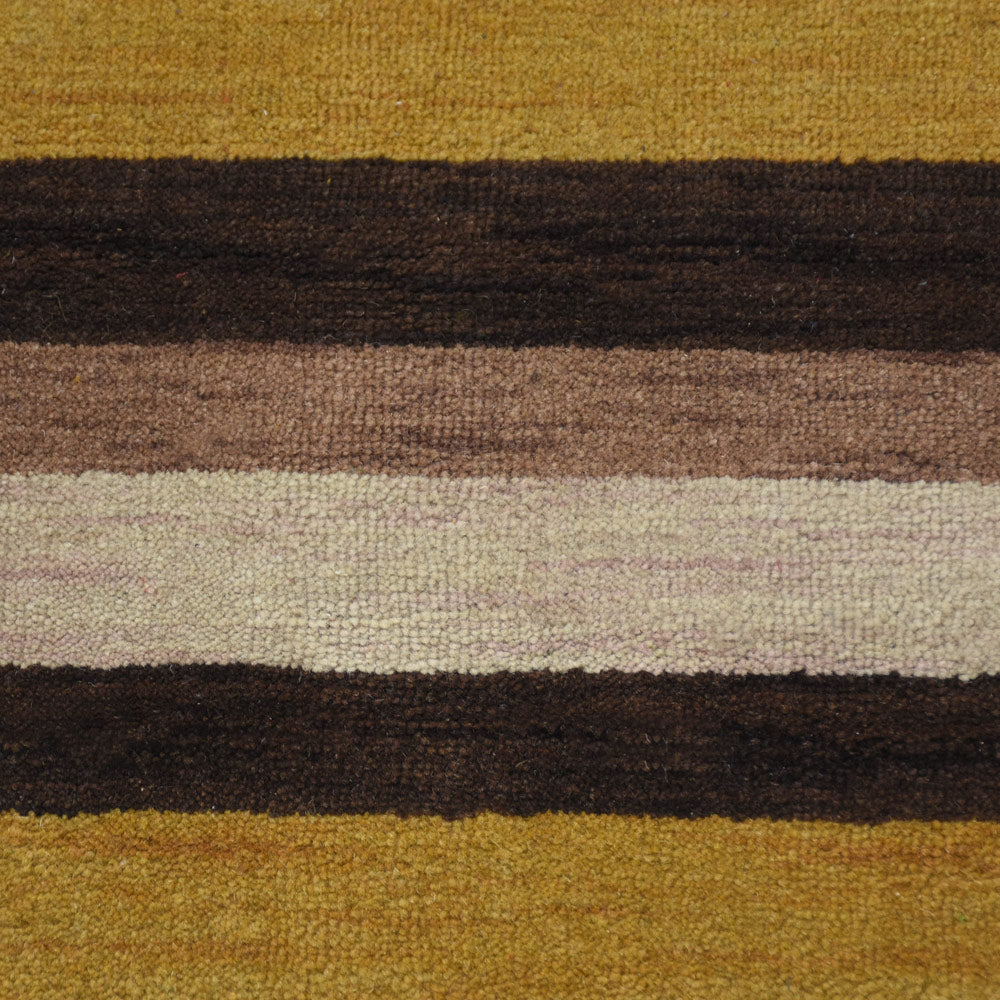 Hand Knotted Wool Area Rug Contemporary Brown Beige L00904