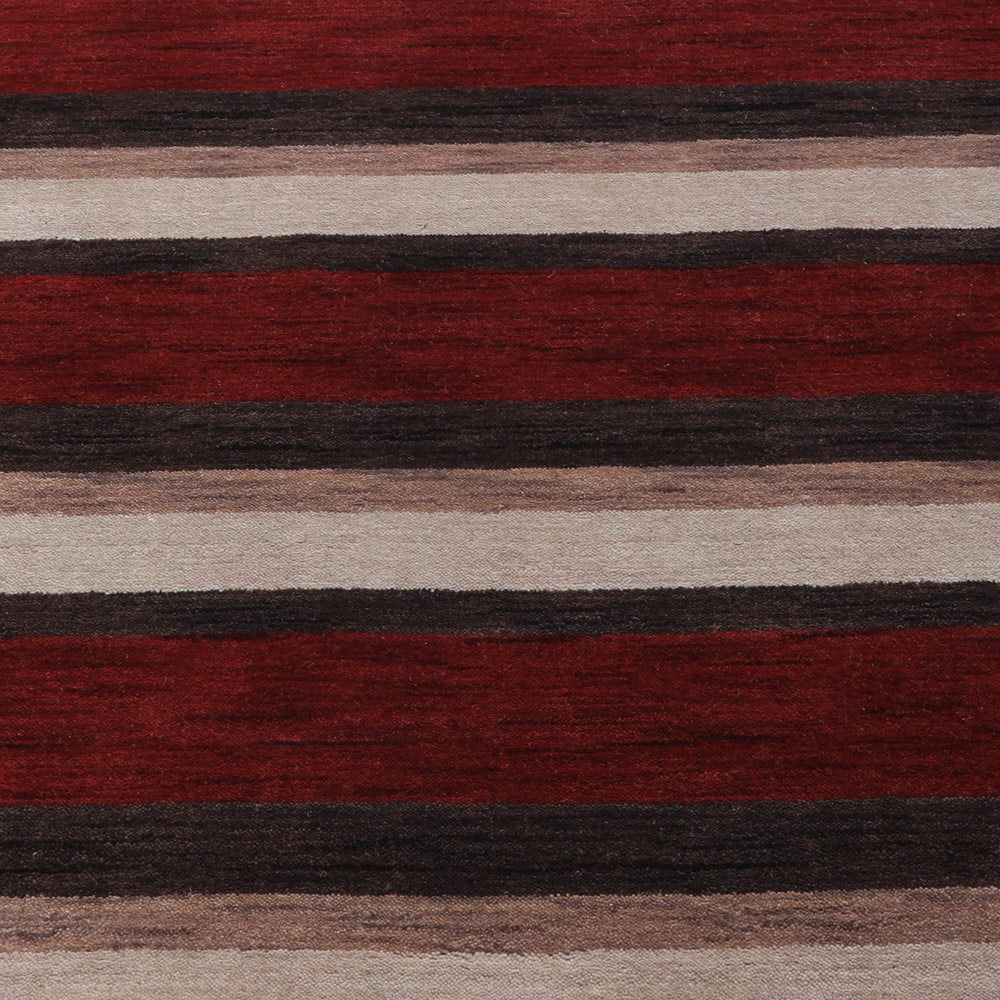 Hand Knotted Wool Area Rug Contemporary Brown Beige L00904