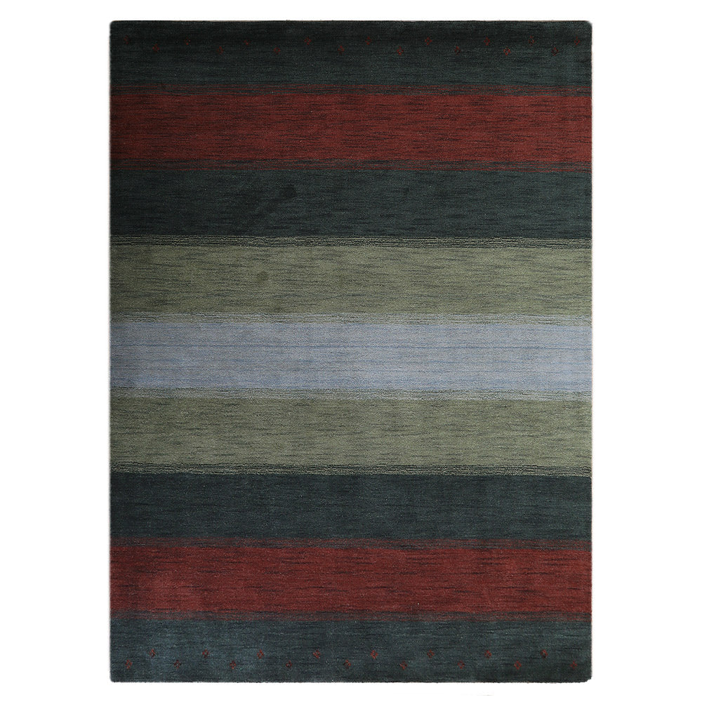 Hand Knotted Wool Area Rug Contemporary Multicolor L00A98
