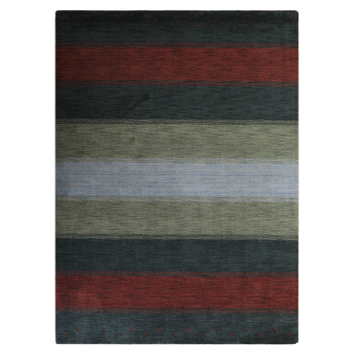 Hand Knotted Wool Area Rug Contemporary Multicolor L00A98