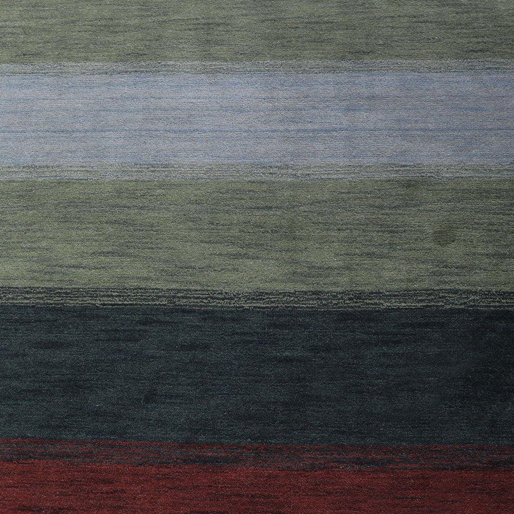 Hand Knotted Wool Area Rug Contemporary Multicolor L00A98