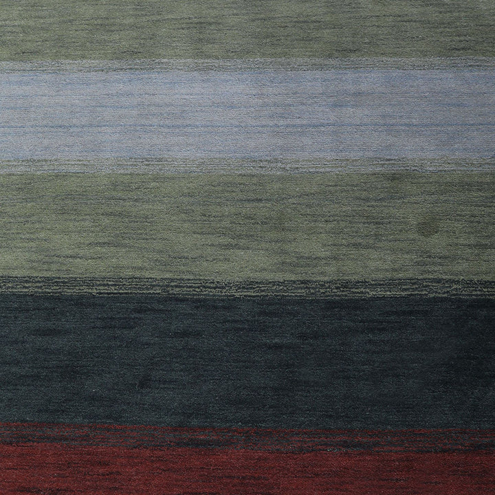 Hand Knotted Wool Area Rug Contemporary Multicolor L00A98