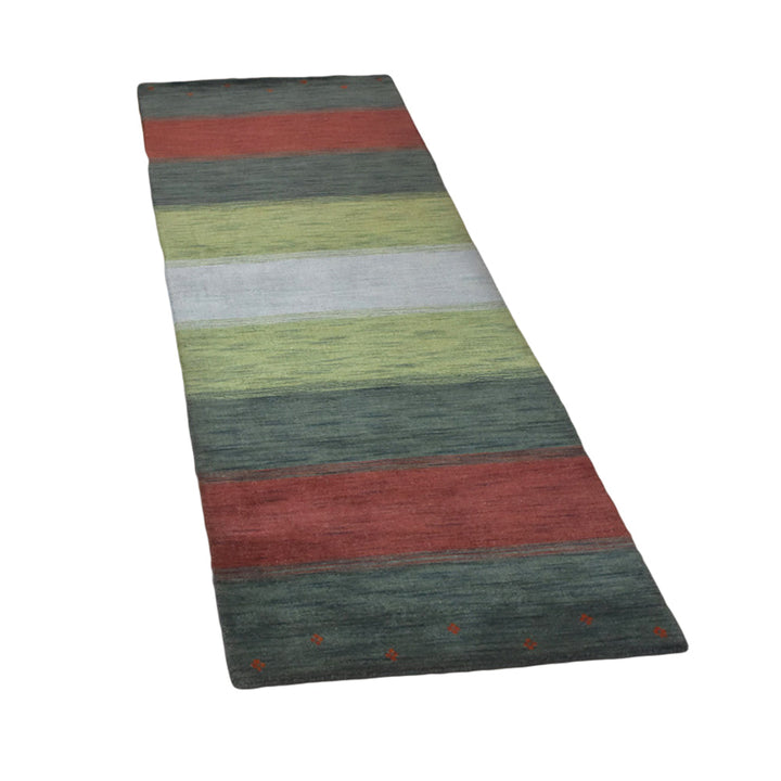 Hand Knotted Wool Area Rug Contemporary Multicolor L00A98