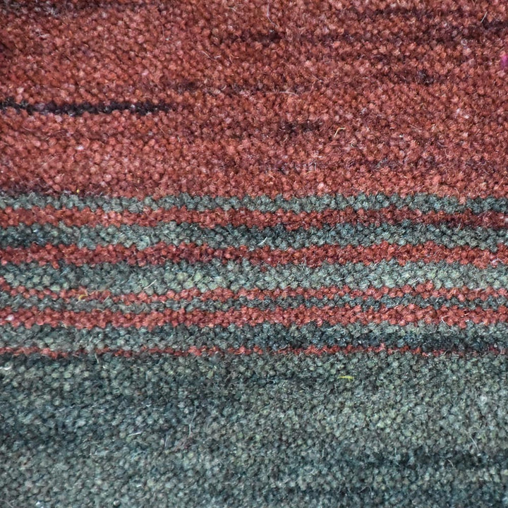 Hand Knotted Wool Area Rug Contemporary Multicolor L00A98