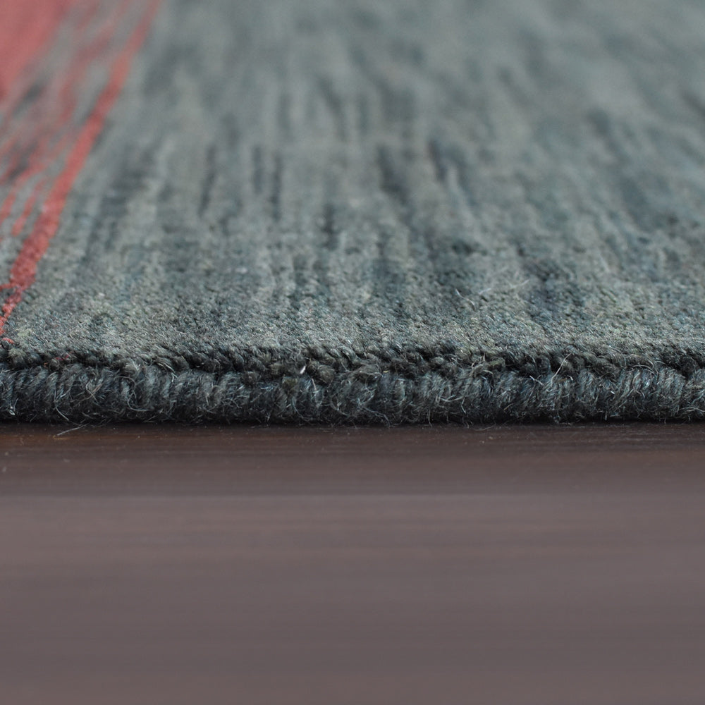 Hand Knotted Wool Area Rug Contemporary Multicolor L00A98