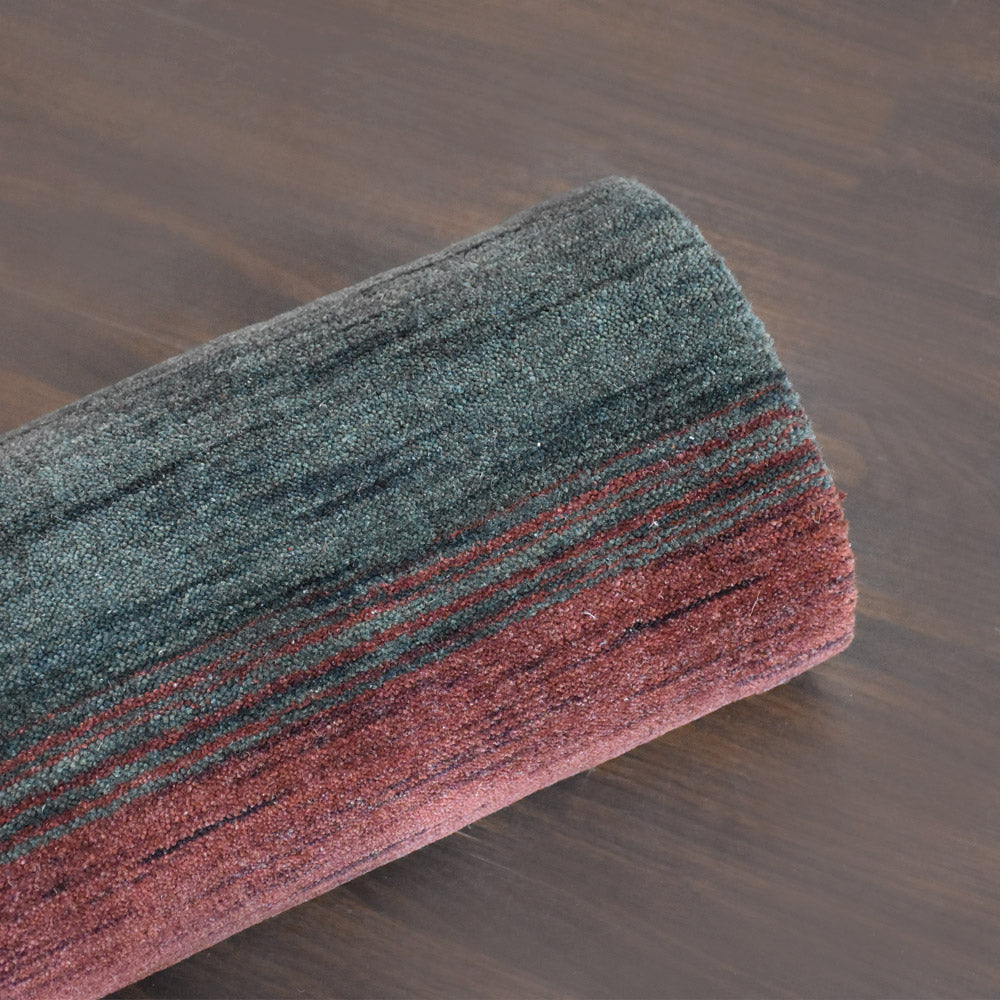 Hand Knotted Wool Area Rug Contemporary Multicolor L00A98