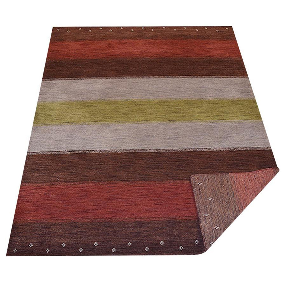 Hand Knotted Wool Area Rug Contemporary Multicolor L00A98