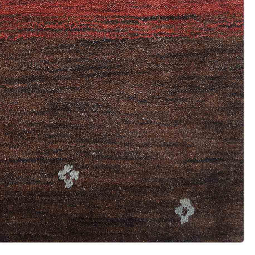 Hand Knotted Wool Area Rug Contemporary Multicolor L00A98