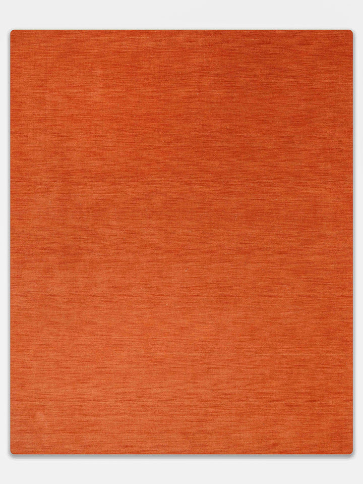 Hand Knotted Wool Area Rug Solid Pink LNC111