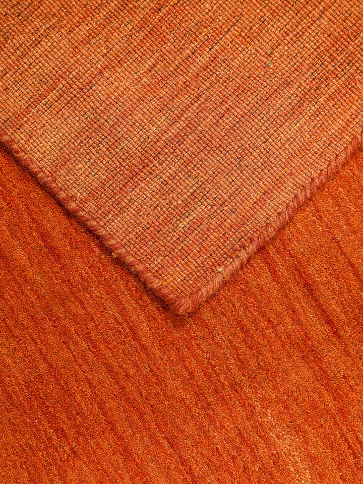 Hand Knotted Wool Area Rug Solid Pink LNC111