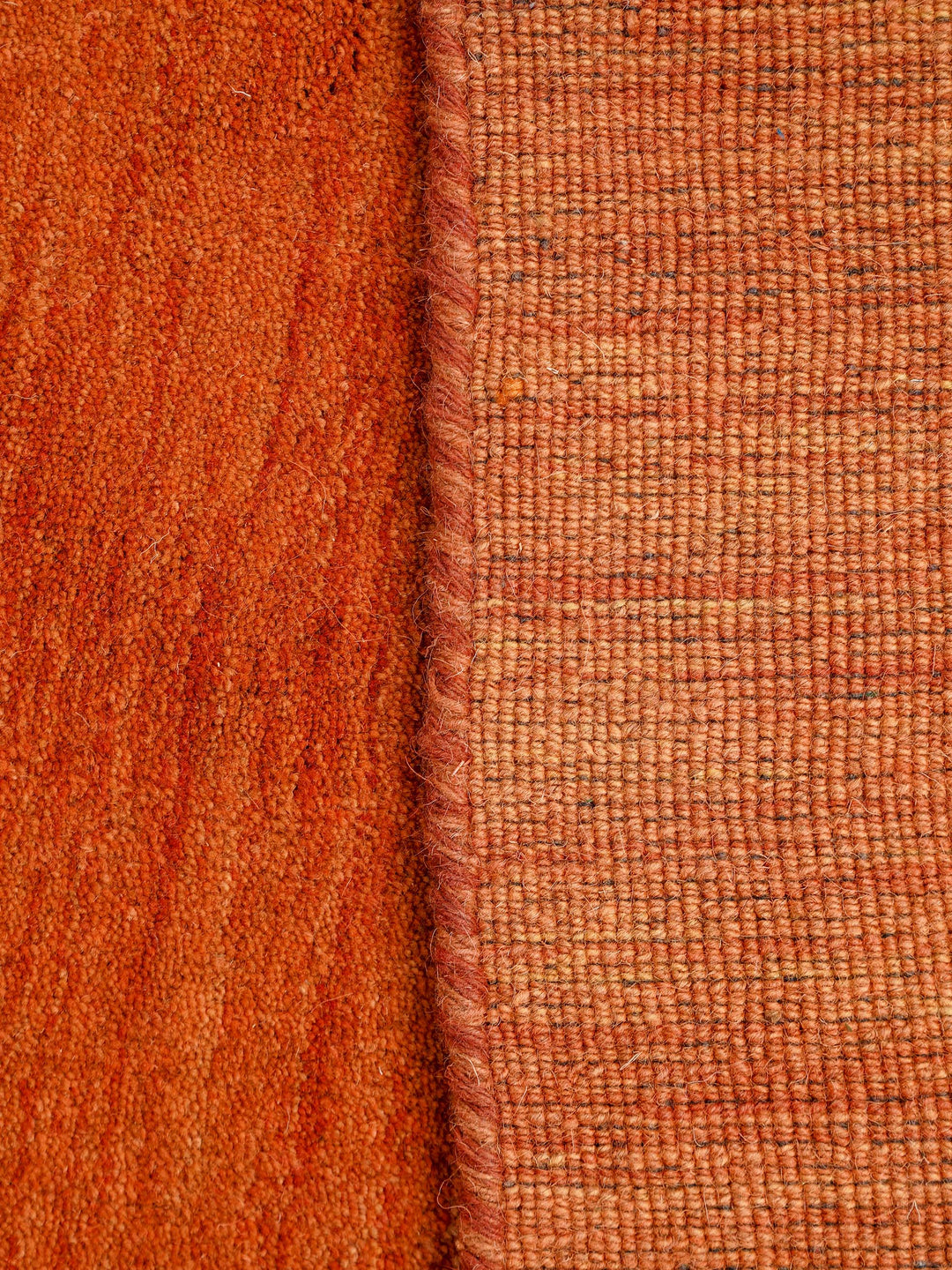 Hand Knotted Wool Area Rug Solid Pink LNC111
