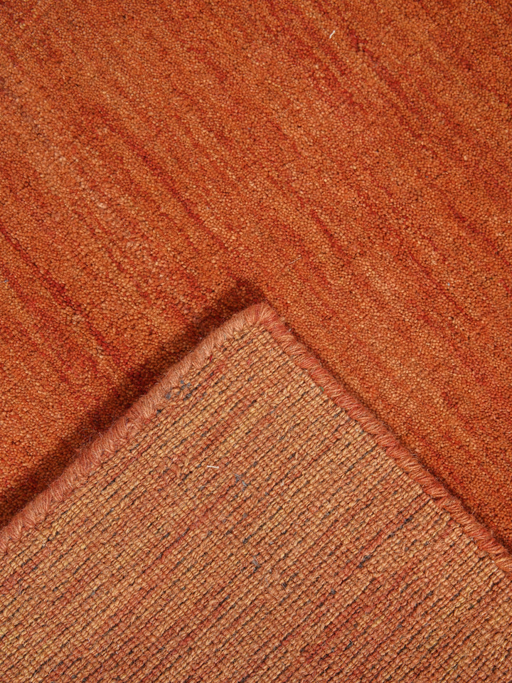 Hand Knotted Wool Area Rug Solid Pink LNC111