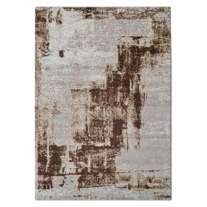 Machine Woven Heatset Polypropylene Area Rug Abstract Beige M00002