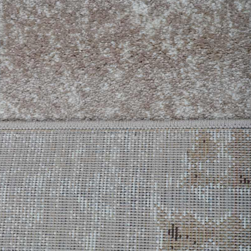 Machine Woven Heatset Polypropylene Area Rug Abstract Beige M00002