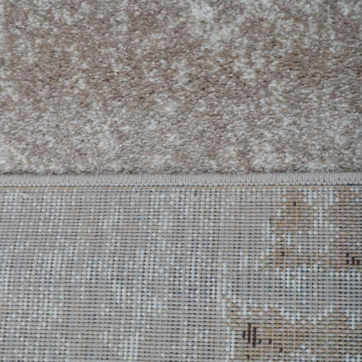 Machine Woven Heatset Polypropylene Area Rug Abstract Beige M00002