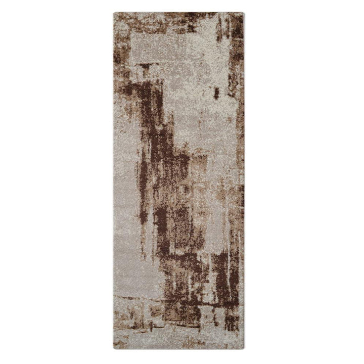 Machine Woven Heatset Polypropylene Area Rug Abstract Beige M00002