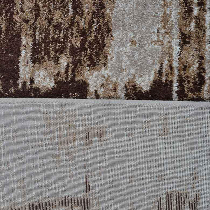 Machine Woven Heatset Polypropylene Area Rug Abstract Beige M00002