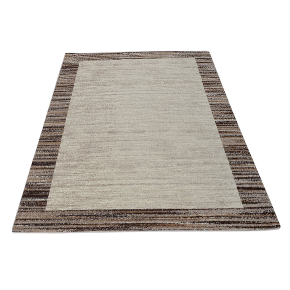 Machine Woven Heatset Polypropylene Area Rug Contemporary Ivory Beige M00004