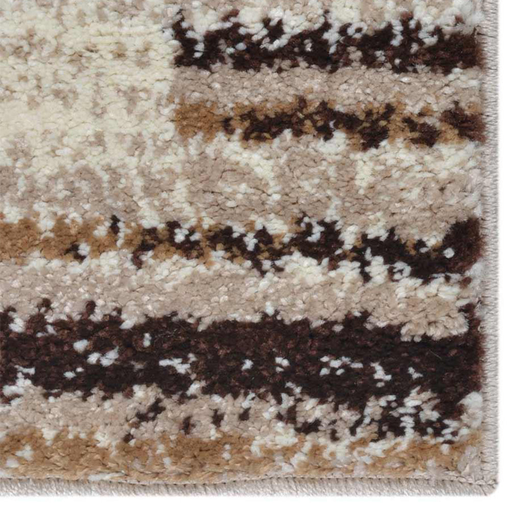 Machine Woven Heatset Polypropylene Area Rug Contemporary Ivory Beige M00004