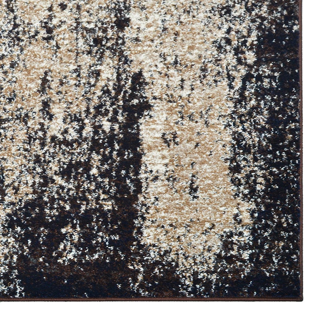 Machine Woven Heatset Polypropylene Area Rug Contemporary Beige Brown M00013