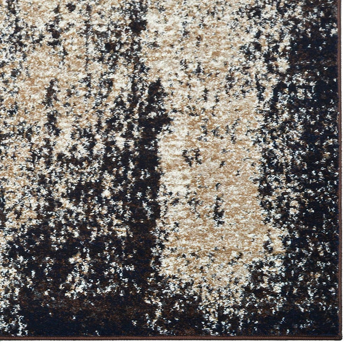 Machine Woven Heatset Polypropylene Area Rug Contemporary Beige Brown M00013