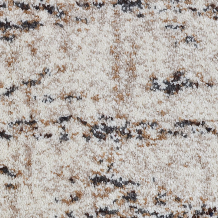 Machine Woven Heatset Polypropylene Area Rug Contemporary Beige Brown M00013