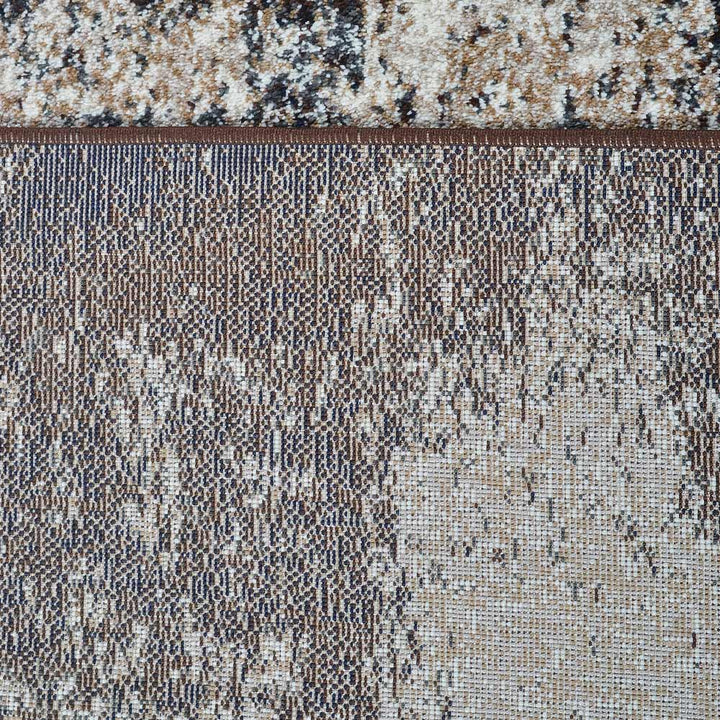 Machine Woven Heatset Polypropylene Area Rug Contemporary Beige Brown M00013