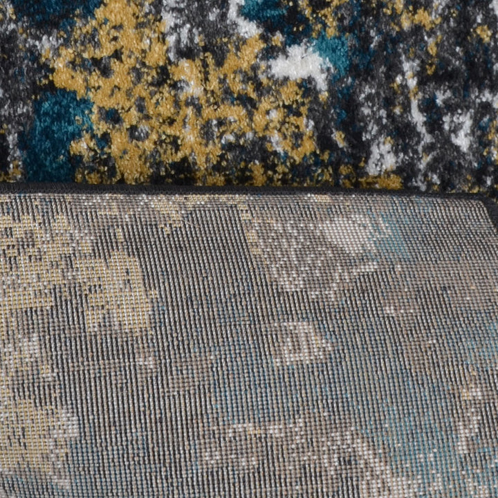 Machine Woven Heatset Polypropylene Area Rug Floral Blue M00014