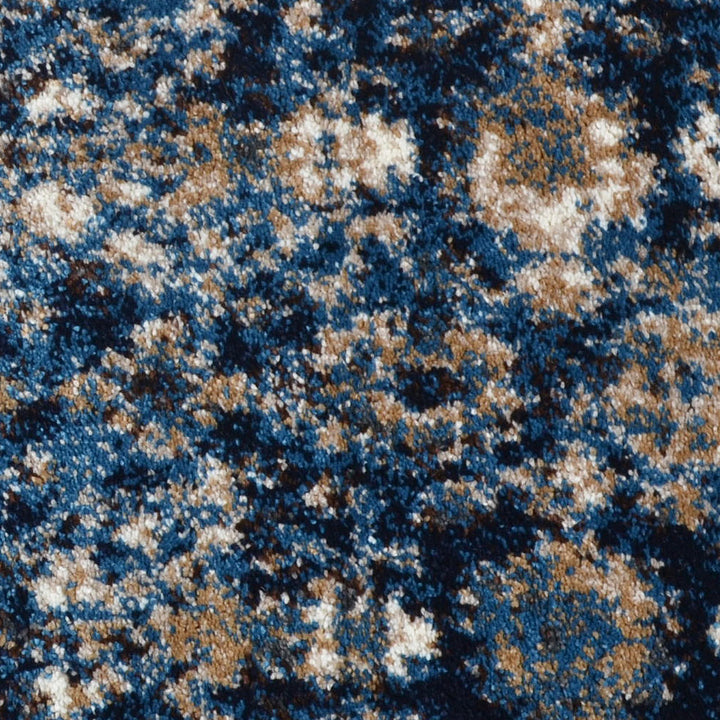 Machine Woven Heatset Polypropylene Area Rug Oriental Ivory Blue M00015