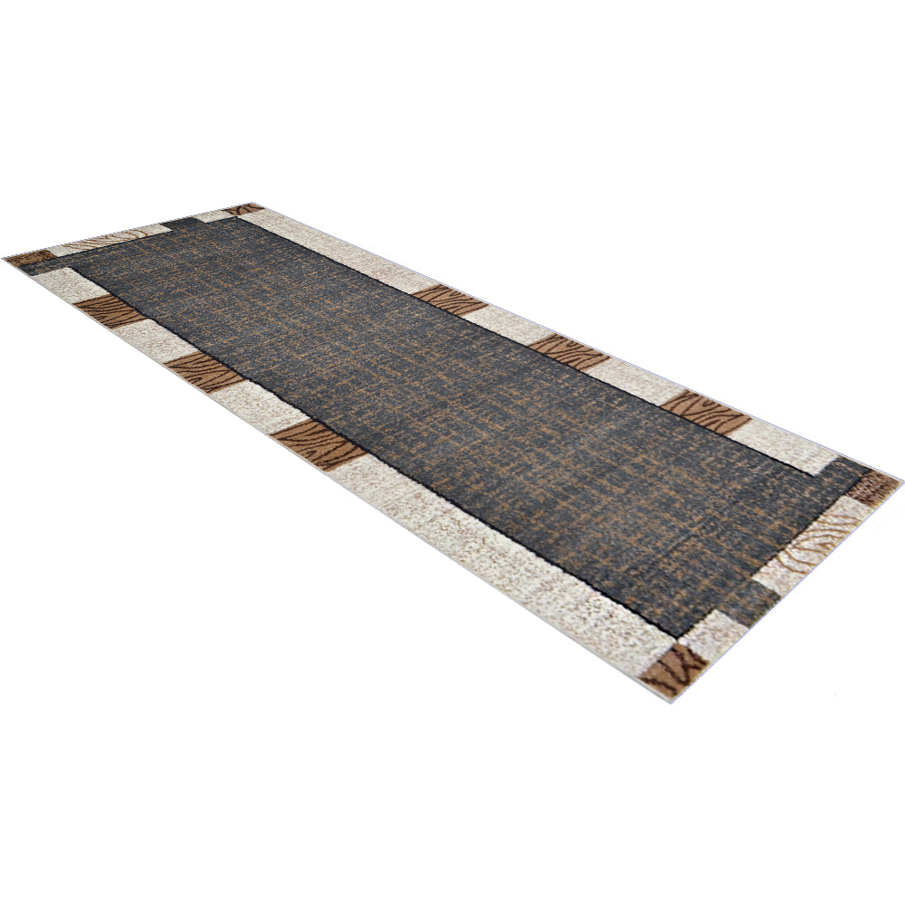 Machine Woven Heatset Polypropylene Area Rug Abstract Beige M00016