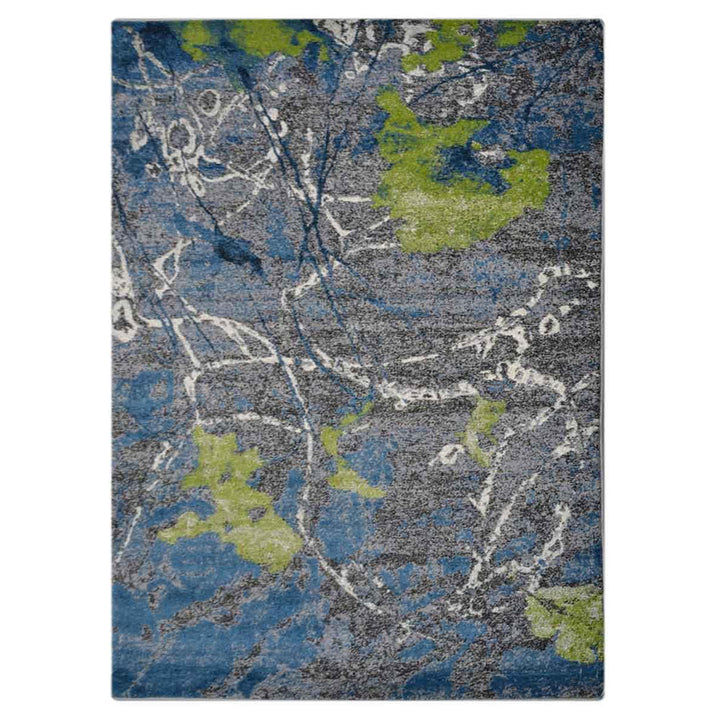 Machine Woven Heatset Polypropylene Area Rug Oriental Beige Blue M00019