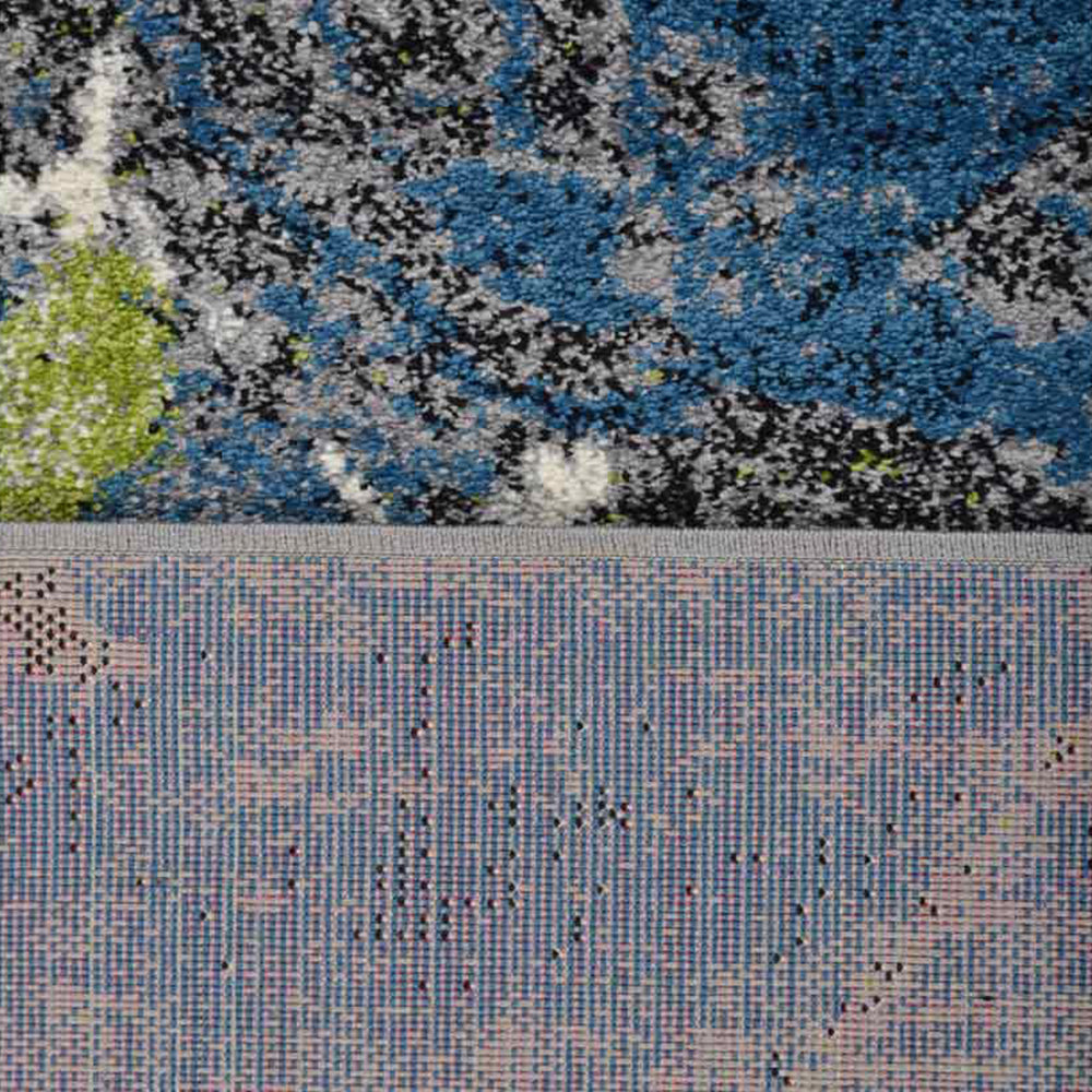 Machine Woven Heatset Polypropylene Area Rug Oriental Beige Blue M00019