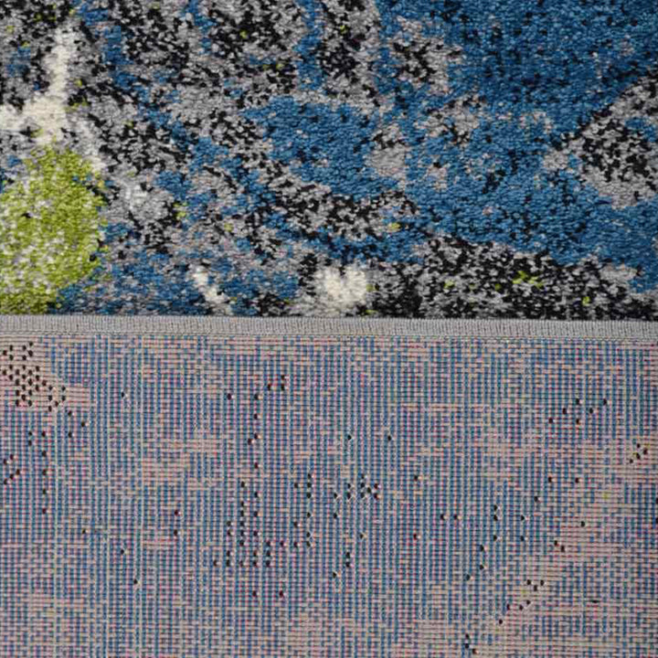 Machine Woven Heatset Polypropylene Area Rug Oriental Beige Blue M00019