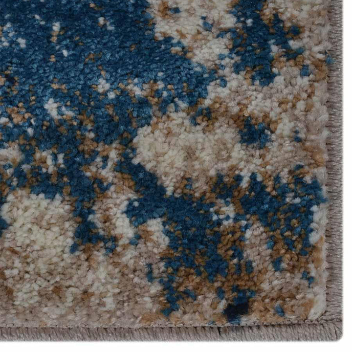 Machine Woven Heatset Polypropylene Area Rug Oriental Beige Blue M00019