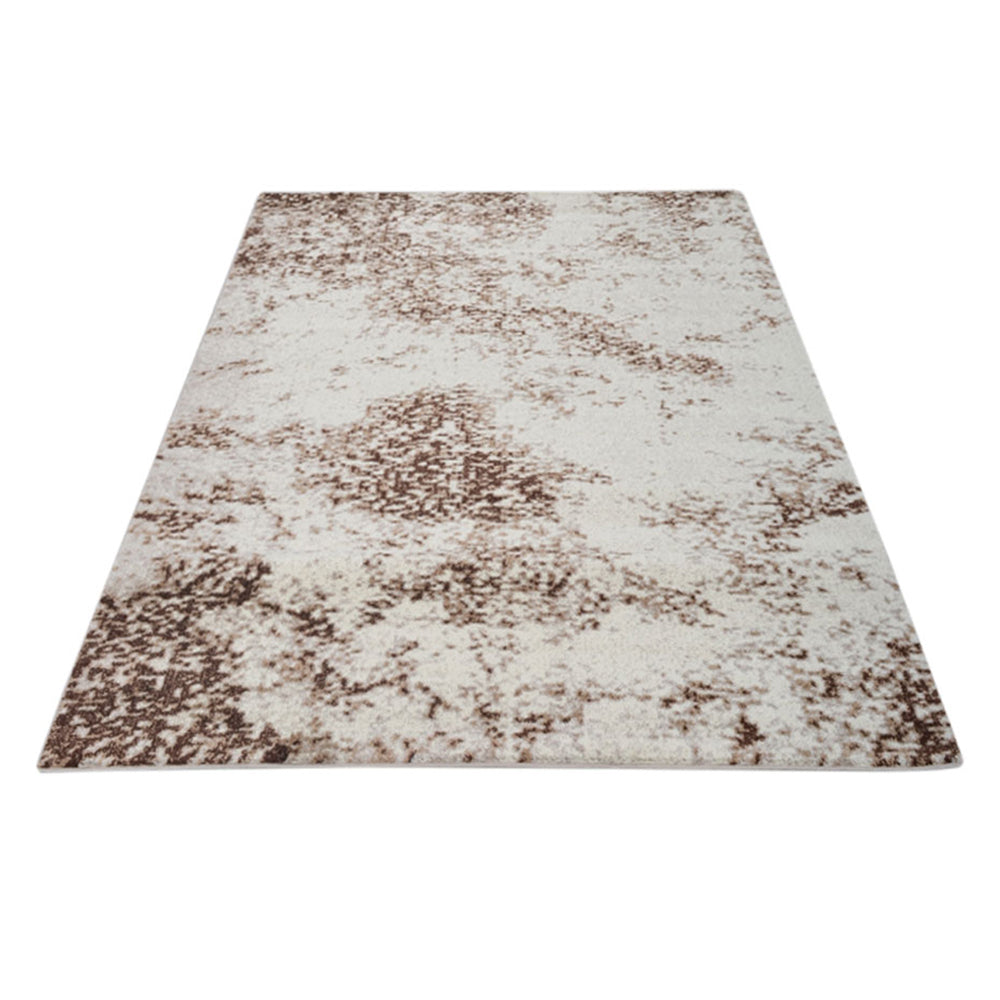 Machine Woven Heatset Polypropylene Area Rug Abstract Cream M00021